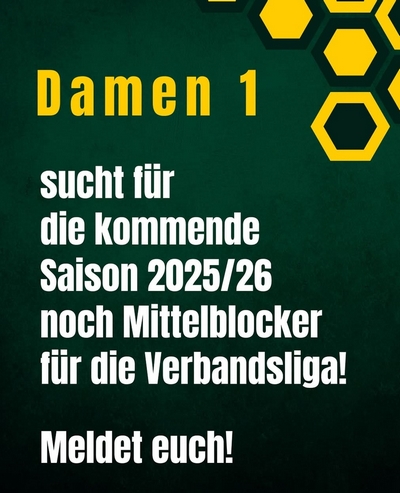 D1 suchen Mittelblockerinnen ©2025 SV Bayer
